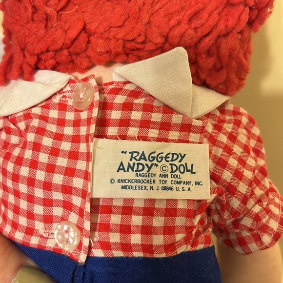 1970 Vintage Raggedy Ann and Andy Knickerbocker Toy Co cloth dolls - Picture 7 of 7